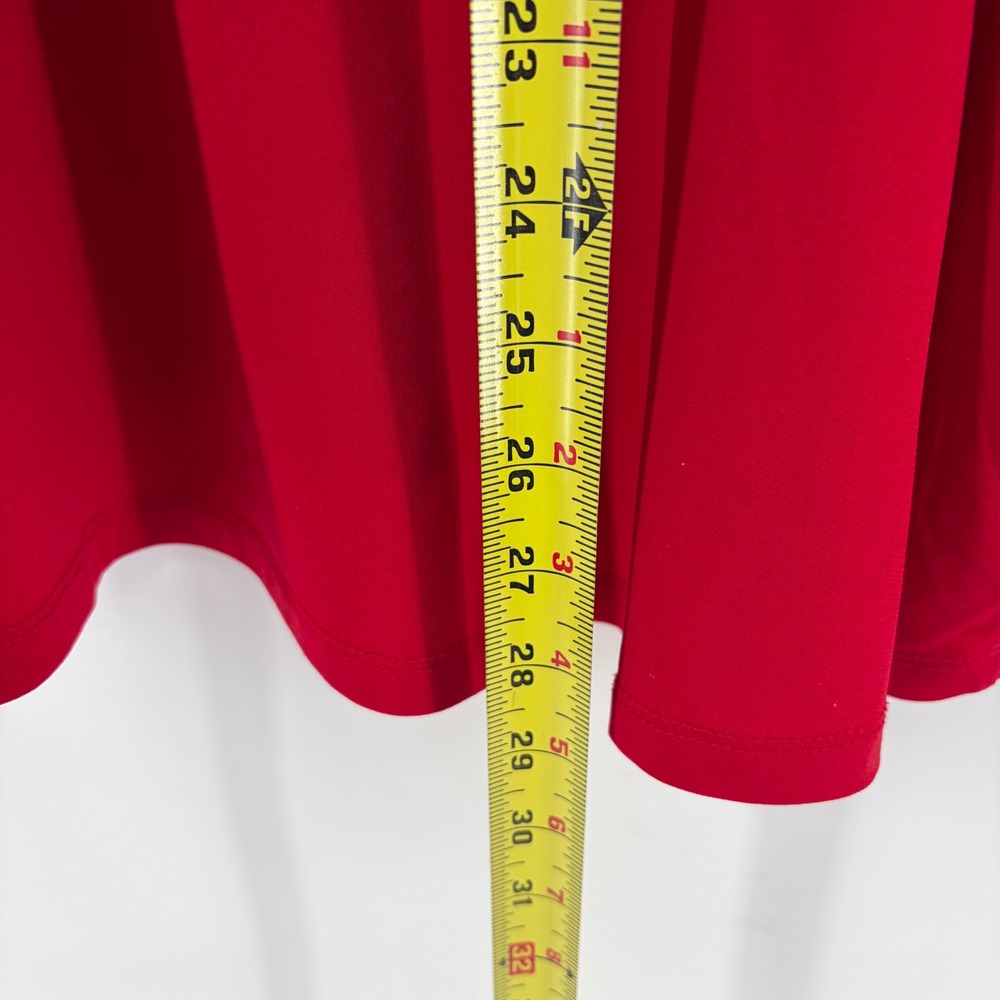 Lane Bryant Womens Red Surplice V-Neck 3/4 Sleeve Faux Wrap Top Size 18/20 - Picture 7 of 9
